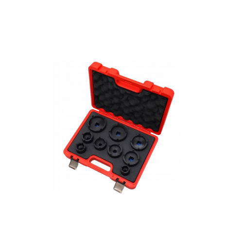 Набор торцевых ключей KM4-KM12, шлицевые гайки с фланцем от Kraft&Dele (KD12536)