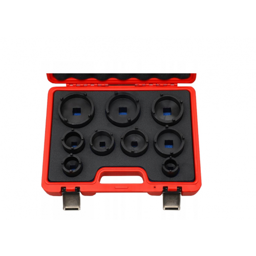 Набор торцевых ключей KM4-KM12, шлицевые гайки с фланцем от Kraft&Dele (KD12536)