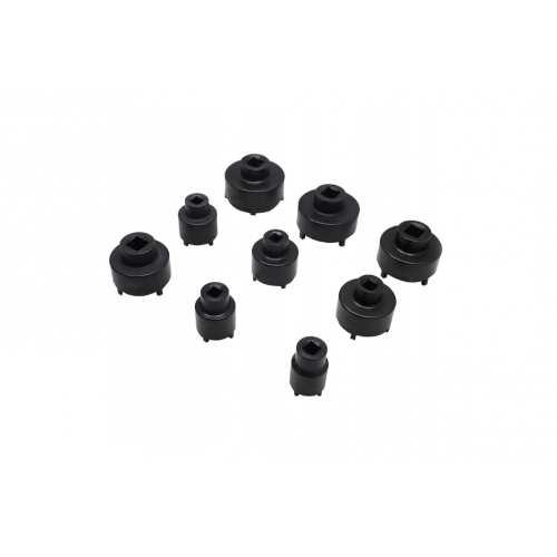 Набор торцевых ключей KM4-KM12, шлицевые гайки с фланцем от Kraft&Dele (KD12536)