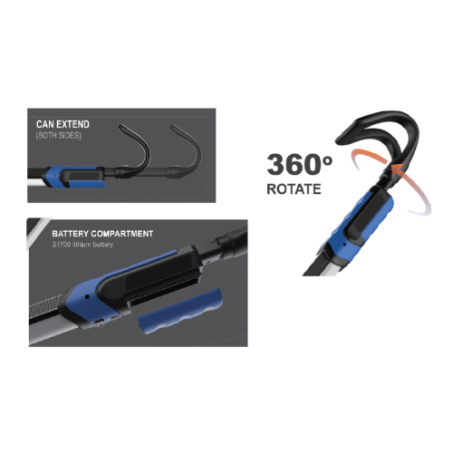 Autoservisa LED akumulātora lampa 4000 mAh, 1200 lūmeni no Kraft&dele (KD1261)