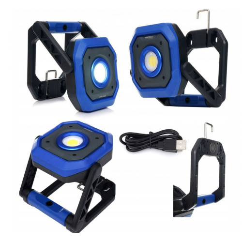 LED darbnīcas lampa 2000 LM 4000 m Ah akumulators USB-C magnēti Kraft&Dele (KD1264)