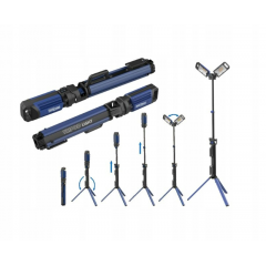 Halogēna lampa uz statīva, celtniecībai, darbnīcai, 5000Lm, 2x21700 AKU 4000Mah Kraft&dele (KD1265)