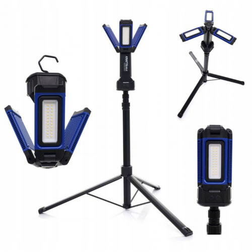 Celtniecības halogēna lampa uz statīva 4000 Lm 4000 Mah, USB Kraft&dele (KD1268)