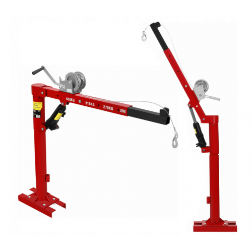 HDS kravas automašīnas celtņa rotācijas pacēlājs ar vinču 450 kg Kraft&dele (KD12687)