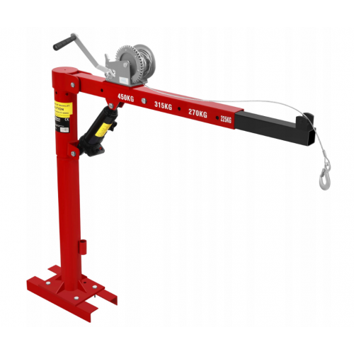 HDS kravas automašīnas celtņa rotācijas pacēlājs ar vinču 450 kg Kraft&dele (KD12687)