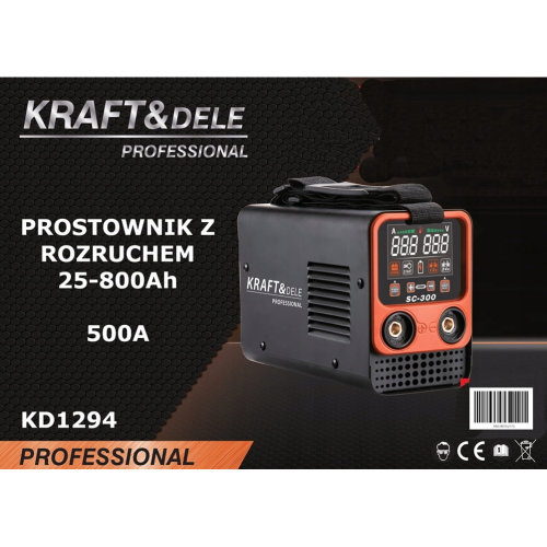 Аkumulatoru lādētājs ar iedarbināšanas palaišanas funkciju 47–63 Hz Kraft&dele (KD1294)
