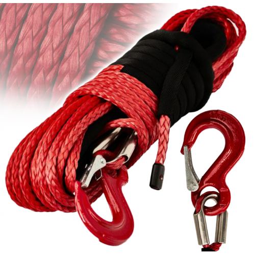 Sintētiskā virve vinčai 8 mm 24 m 6800 kg Kraft&dele (KD1319)