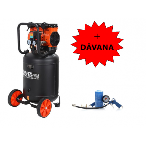 Bez eļļas kompresors 50L 2000W no Kraft&Dele  (KD1388)