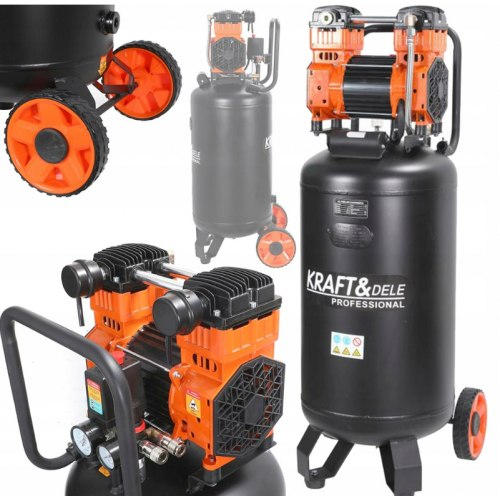 Vertikālais bez eļļas kompresors , gaisa kompresors 100 l, 10 bāri, 3 kW/3000 W no Kraft&Dele (KD1389)