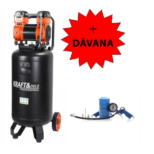 Vertikālais bez eļļas kompresors , gaisa kompresors 100 l, 10 bāri, 3 kW/3000 W no Kraft&Dele (KD1389)