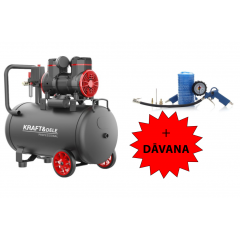 Bezeļļas kompresors 50 l / 1500 W Kraft&Dele KD1391 + digitāla gaisa pistole