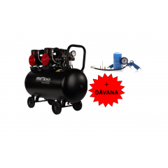 kompresors bez eļļas 100 l/ 1500W + digitāla gaisa pistole Kraft&Dele KD1392
