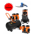Bezeļļas kompresors 10 bar 50l 2200W 295L/min Kraft&dele (KD1393)