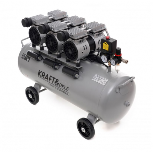 Bezeļļas kompresors 100L,3x- virzuļu ,1500W, no Kraft&Dele (KD1397)