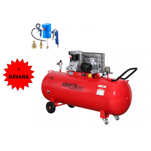 Eļļas kompresors, gaisa kompresors 300 l, 9,5 kW, 8 bāri, 400 V/50 Hz no Kraft&Dele  (KD1409)