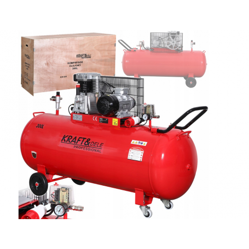 Eļļas kompresors, gaisa kompresors 300 l, 9,5 kW, 8 bāri, 400 V/50 Hz no Kraft&Dele  (KD1409)