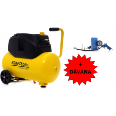 Bezeļļas kompresors 24L 8bar + digitāla gaisa pistole Kraft&Dele (KD1416)