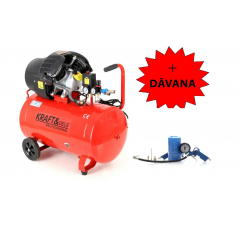 Gaisa kompresors 100L Kraft&dele + digitāla gaisa pistole (KD1483)