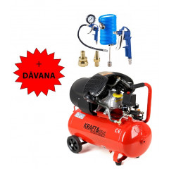Gaisa kompresors 50L Kraft&dele + digitāla gaisa pistole (KD1484)