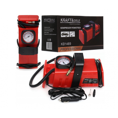 Automobiļa gaisa kompressors 12V 230V 3m no  Kraft&dele (KD1489)