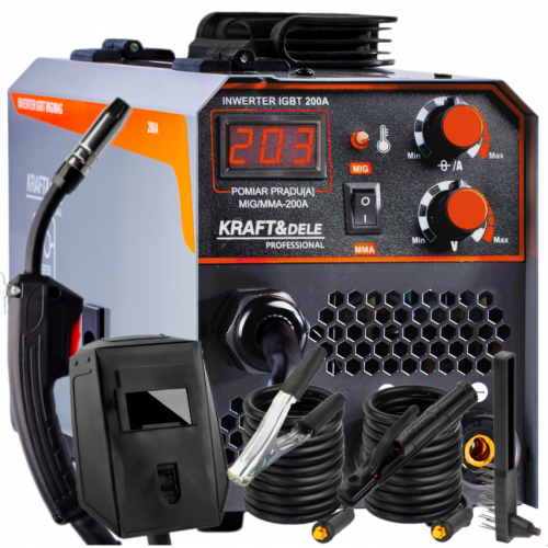 Invertora metināšanas iekārta  MIG MAG FLUX MMA 250A, IGBT bezgāzes no KRAFT&DELE (KD1788)
