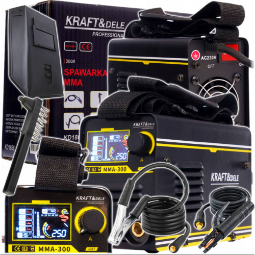 Invertora metināšanas iekārta 300A MMA IGBT LCD TIG no Kraft&Dele (KD1868)