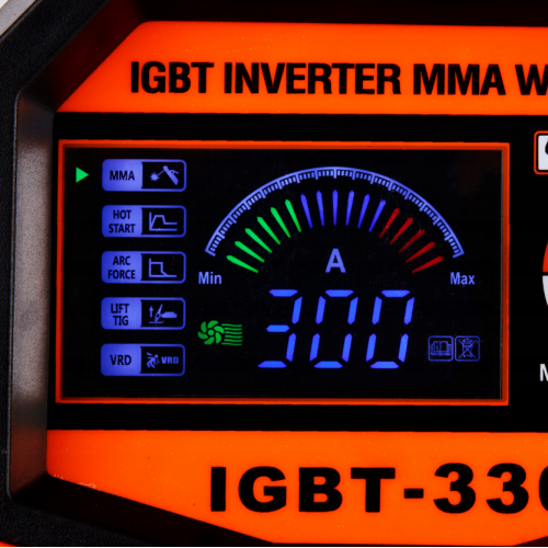 Invertora metināšanas iekārta MMA, IGBT, LIFT-TIG, LCD 330A no Kraft&dele (KD1878) 
