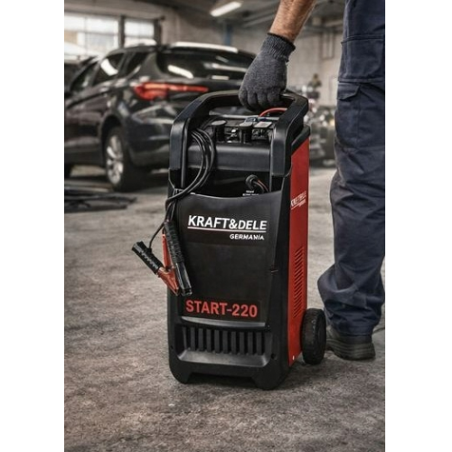 Akumulatora lādētājs ar startu 300A 12/24V 50/65A PALAIŠANAS FUNKCIJA 20Ah-750Ah JAUDĪGS Kraft&dele (KD1903)