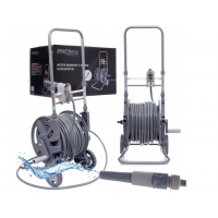 Садовый шланг на тележке, подставка, катушка, садовый шланг 1/2" 45+2 м, распылитель от Kraft&Dele (KD2078)