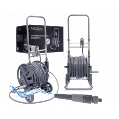  Dārza šļūtene uz ratiņiem, statīvs, spole, dārza šļūtene 1/2" 45+2m, smidzinātājs no Kraft&Dele (KD2078)