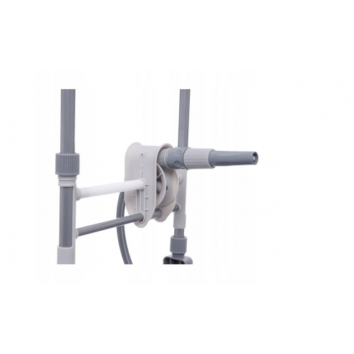 Садовый шланг на тележке, подставка, катушка, садовый шланг 1/2" 45+2 м, распылитель от Kraft&Dele (KD2078)