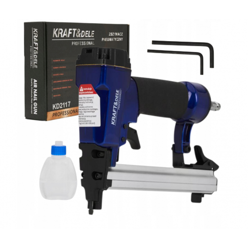 Pneimatiskā naglu pistole T tipa naglām un skavām, 6–16 mm, no Kraft & Dele (KD2117)