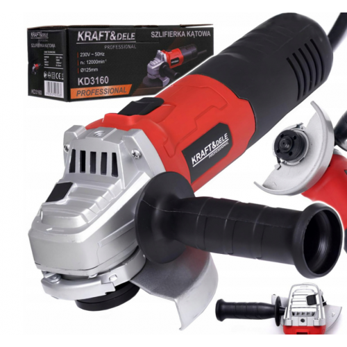 Leņķa slīpmašīna 125 mm 1500 W 230 V Kraft&dele (KD3160)