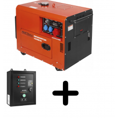 Ģenerators 230V 400V 7kW dīzeļdegviela + ATS Kraft&Dele (KD3241)