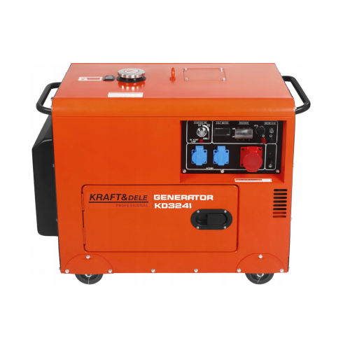 Ģenerators 230V/400V 7kW 16ZS dīzeļdegviela + ATS 3 fāžu strāvas ģenerators no Kraft&Dele (KD3242)