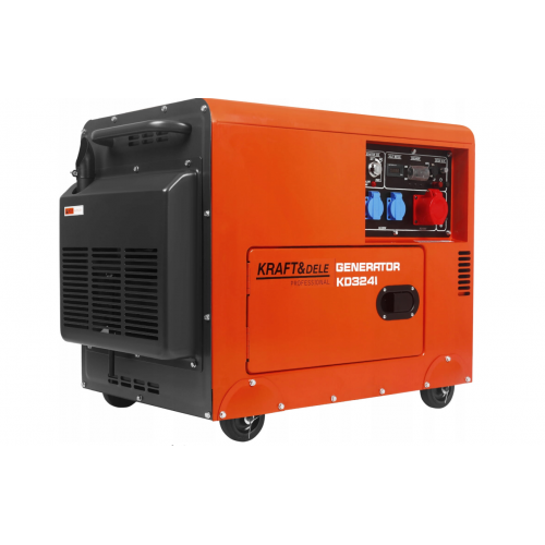 Ģenerators 230V/400V 7kW 16ZS dīzeļdegviela + ATS 3 fāžu strāvas ģenerators no Kraft&Dele (KD3242)