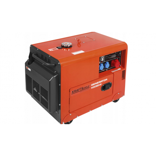 Ģenerators 230V/400V 7kW 16ZS dīzeļdegviela + ATS 3 fāžu strāvas ģenerators no Kraft&Dele (KD3242)