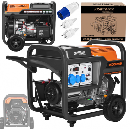 Dīzeļģenerators 8/9kW 230V no Kraft&dele (KD3249)