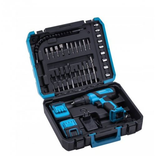 Urbjmašīnas-skrūvgrieža komplekts 21V 2Ah + piederumi Kraft&Dele (KD3355)