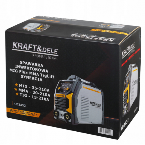 Invertora metināšanas iekārta MIG Flux MMA TigLift, 230 V/50 Hz 210 A no KRAFT&DELE (KD3432)