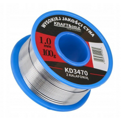 Skārda ar kolofoniju 1 mm 100 g lodēšanai Kraft&dele (KD3470)