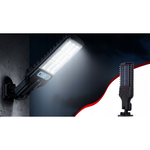Saules dārza lampa ar kustības un krēslas sensoru, iela + tālvadības pults LED 290 W 5000 lm Kraft&dele (KD3480)