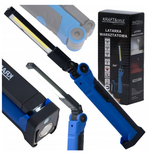 LED darbnīcas lampa ar magnētu USB 5 W 2500 mAh Kraft&dele (KD3496)