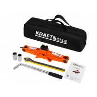 Trapecveida domkrats 2T 120-420mm + riteņu atslēga no Kraft&dele (KD3526)