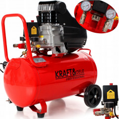 Gaisa kompresors 50L Kraft&dele + digitāla gaisa pistole (KD401)