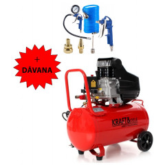 Gaisa kompresors 50L Kraft&dele + digitāla gaisa pistole (KD401)