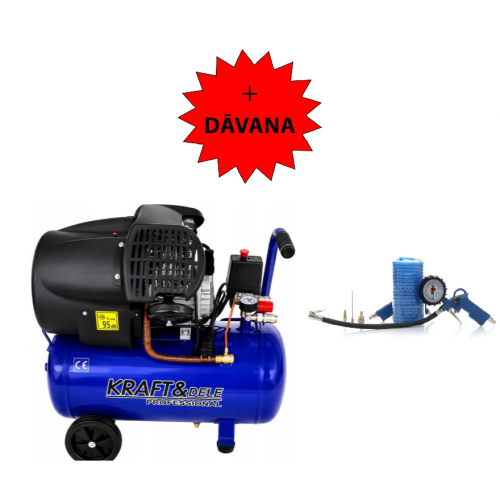 Gaisa eļļas kompresors 50L 3,5KW 4.7ZS 380L/min 8BAR 230V no Kraft&dele (KD4049)