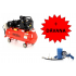 Eļļas kompresors 100l 8 bāri 5,6 ZS 3 virzuļi 400V separators  no Kraft&Dele (KD405)