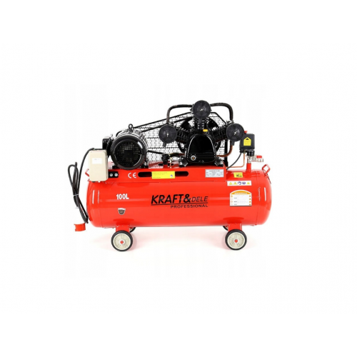 Eļļas kompresors 100l 8 bāri 5,6 ZS 3 virzuļi 400V separators  no Kraft&Dele (KD405)