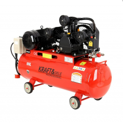 Eļļas kompresors 100l 8 bāri 5,6 ZS 3 virzuļi 400V separators  no Kraft&Dele (KD405)